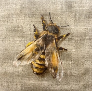 Painting titled "“Honey bee” work #1…" by Alina Marsovna, Original Artwork, Oil