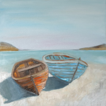 Malerei mit dem Titel "Lonely freedom seas…" von Alina Odwyer, Original-Kunstwerk, Öl