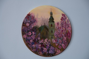 Malarstwo zatytułowany „Spring in Prague” autorstwa Alina Odwyer, Oryginalna praca, Olej