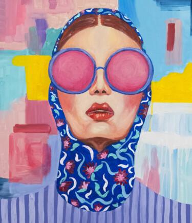 Malerei mit dem Titel "Female contemporary…" von Alina Odwyer, Original-Kunstwerk, Acryl