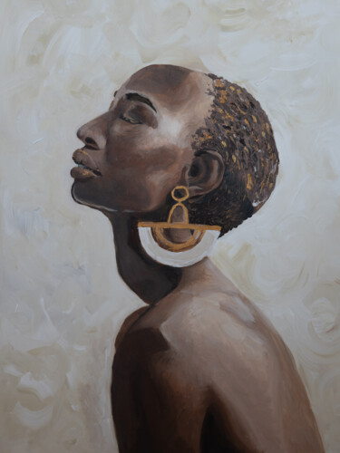 Pintura titulada "African American wo…" por Alina Odwyer, Obra de arte original, Acrílico
