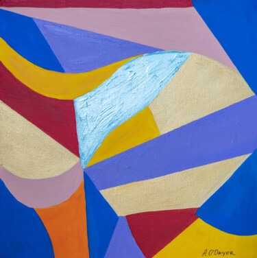 Pittura intitolato "Geometric abstract…" da Alina Odwyer, Opera d'arte originale, Acrilico