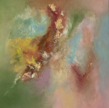 Картина под названием "Colourful Structure…" - Alina Odwyer, Подлинное произведение искусства, Масло