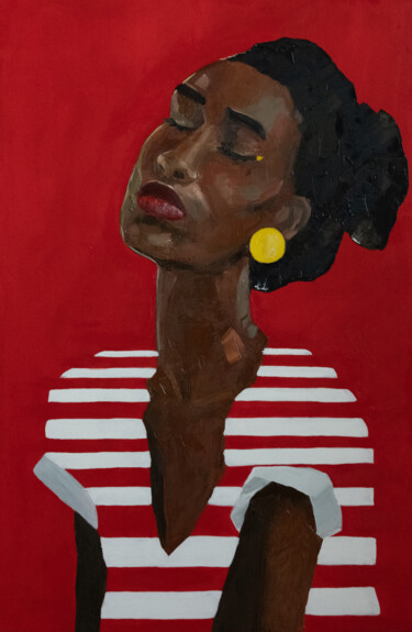 Malerei mit dem Titel "Female pop art cont…" von Alina Odwyer, Original-Kunstwerk, Öl