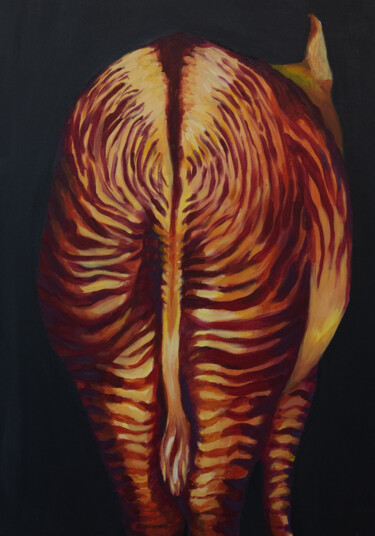 Painting titled "Zebra colourful ani…" by Alina Odwyer, Original Artwork, Acrylic