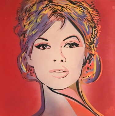 「Brigitte bardot 1」というタイトルの絵画 Aline Cavannaによって, オリジナルのアートワーク, アクリル