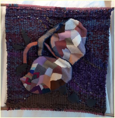 Textile Art titled "Chaos" by Aline Jegonday (atelier enila tityad), Original Artwork, Tapestry