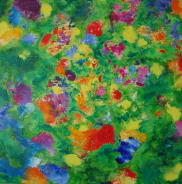 Peinture intitulée "Flowerworks" par Aline Messager, Œuvre d'art originale, Huile