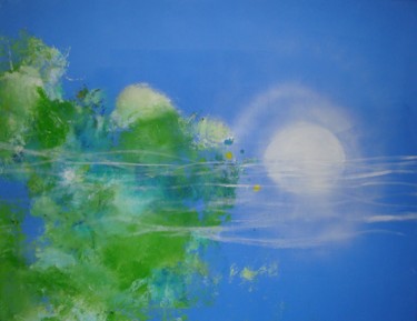 Peinture intitulée "It's always the sun" par Aline Messager, Œuvre d'art originale, Huile