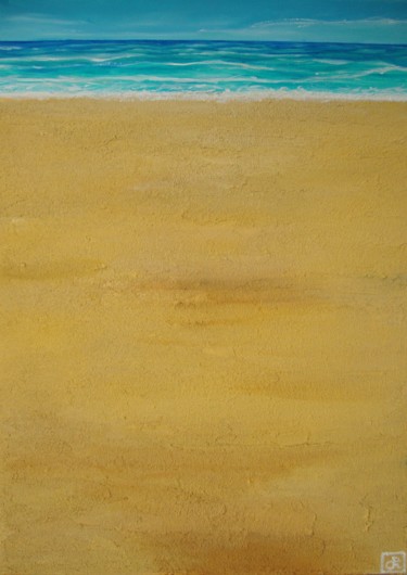 Peinture intitulée "Playa del sol" par Aline Messager, Œuvre d'art originale, Huile
