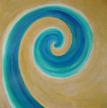 Peinture intitulée "Spiral getty" par Aline Messager, Œuvre d'art originale, Huile