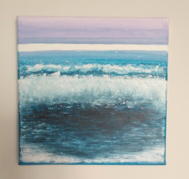 Painting titled "VAGUE" by Aline Messiez-Petit, Original Artwork, Acrylic Mounted on Wood Stretcher frame