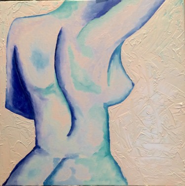Pintura intitulada "blue" por Aline Parmentier, Obras de arte originais, Acrílico