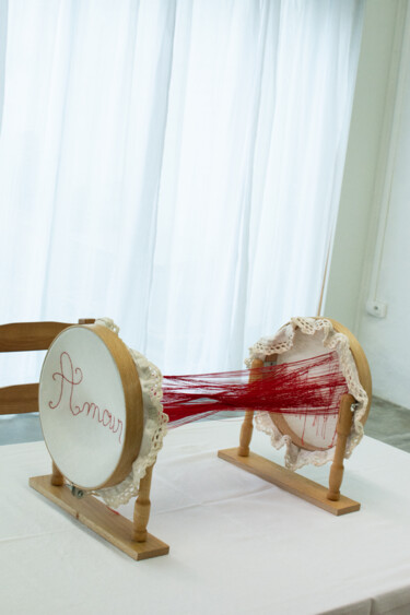 "Le lien" başlıklı Tekstil Sanatı Aline Part tarafından, Orijinal sanat, Nakış