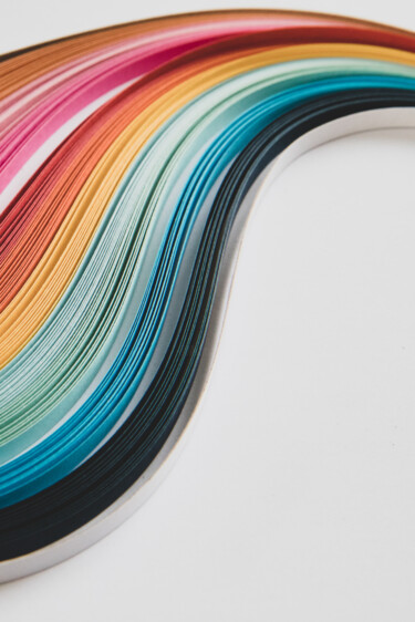 Photographie intitulée "Courbes de couleurs" par Aline Sprauel, Œuvre d'art originale, Photographie numérique