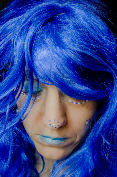 Photographie intitulée "Blue" par Aline Sprauel, Œuvre d'art originale, Photographie numérique