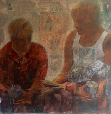 Painting titled "Fraternity II" by Aline Chevalier, Original Artwork