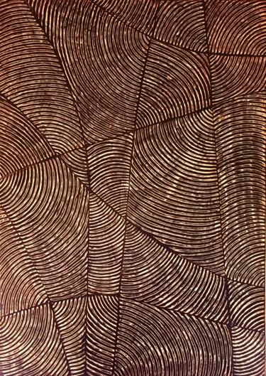 绘画 标题为“Geom” 由Aliona Nicolaeva, 原创艺术品, 石膏 安装在木质担架架上