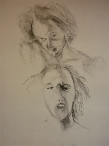 Dessin intitulée "Expressions  mascul…" par Aliona, Œuvre d'art originale