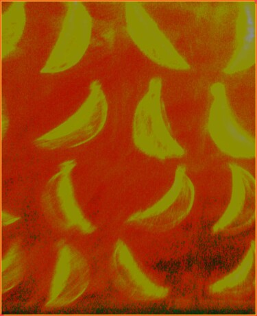 Painting titled "la banane" by Alioune Badara Simal, Original Artwork, Digital Painting