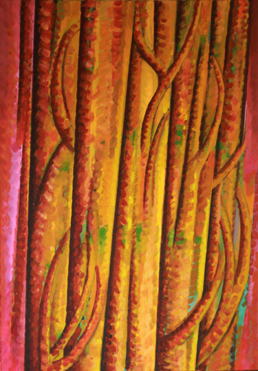 「Trees」というタイトルの絵画 Alireza Tarkibiによって, オリジナルのアートワーク, アクリル