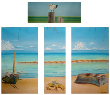 Pintura titulada "mi-playa-2.jpg" por Alirio Fonseca Alvarez, Obra de arte original, Oleo