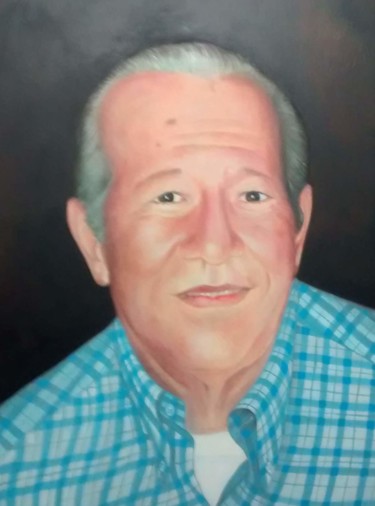 Pintura titulada "retrato papá alirio" por Alirio Fonseca Alvarez, Obra de arte original, Oleo