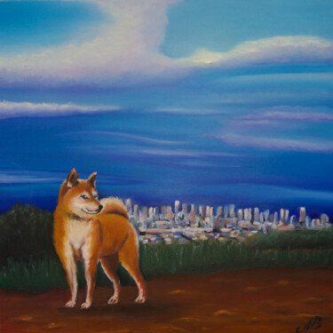 Painting titled "Doge City" by Alisa Burachuk, Original Artwork, Oil