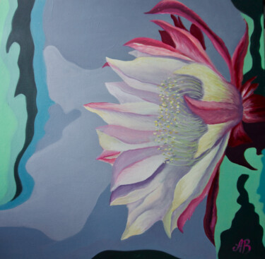 Schilderij getiteld "A Wild Flower" door Alisa Burachuk, Origineel Kunstwerk, Olie