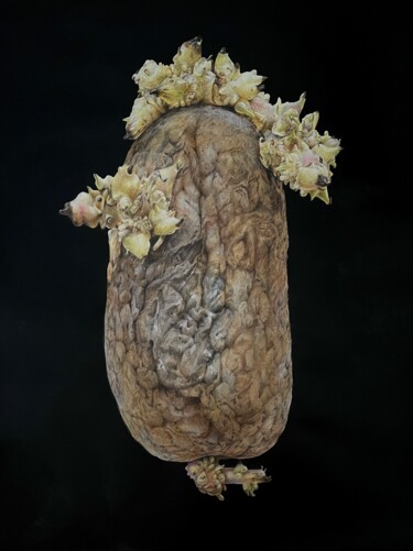 Pintura intitulada "Queen of Potatoes (…" por Alisa Diakova, Obras de arte originais, Lápis