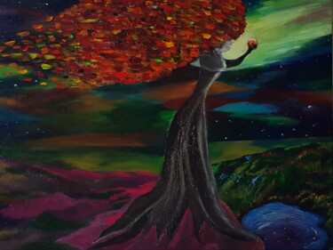 绘画 标题为“Осень” 由Алиса Гайс, 原创艺术品, 油 安装在纸板上