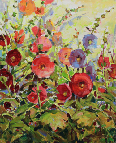 Malarstwo zatytułowany „Bright colors of su…” autorstwa Alisa Onipchenko-Cherniakovska, Oryginalna praca, Olej Zamontowany n…