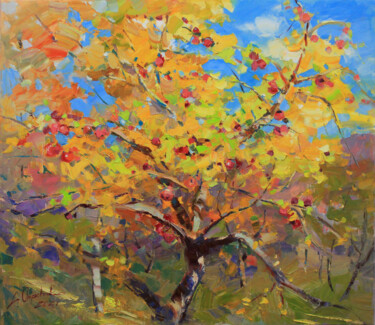 Malerei mit dem Titel "In the apple orchard" von Alisa Onipchenko-Cherniakovska, Original-Kunstwerk, Öl Auf Keilrahmen aus H…