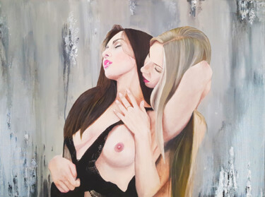 Schilderij getiteld "Утерянная дружба" door Alisa Poliakova, Origineel Kunstwerk, Acryl