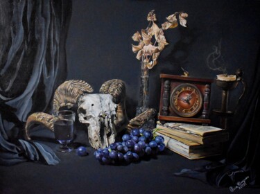 Картина под названием "Время" - Алиса Шкодина, Подлинное произведение искусства, Масло