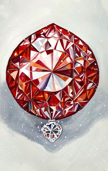 Painting titled "Crystal of dream" by Alisa Vovk, Original Artwork, Watercolor