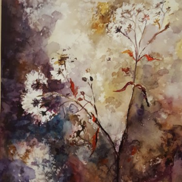 Painting titled "Мои акварели" by Natali Didukh, Original Artwork, Watercolor Mounted on Glass