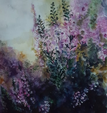 Schilderij getiteld "Мои акварели" door Natali Didukh, Origineel Kunstwerk, Aquarel Gemonteerd op Karton