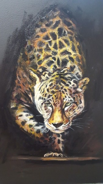 Картина под названием "Гепард" - Натали  Дидух, Подлинное произведение искусства, Масло