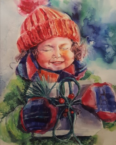 Painting titled "Мои акварели"В ожид…" by Natali Didukh, Original Artwork, Watercolor
