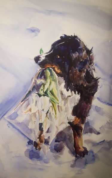 Pittura intitolato "Мои акварели,,8 Мар…" da Natali Didukh, Opera d'arte originale, Acquarello