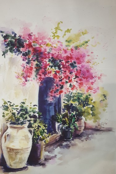 Painting titled "Мои акварели"Италья…" by Natali Didukh, Original Artwork, Watercolor