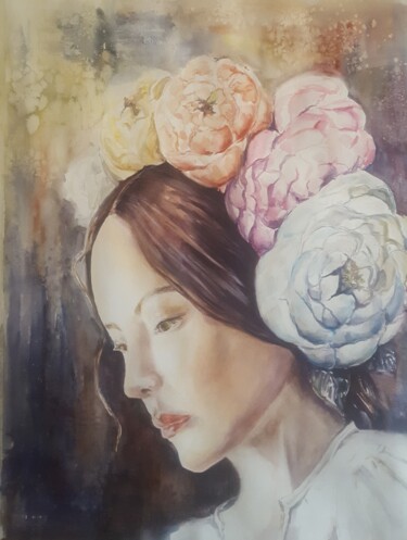 Картина под названием "Мои акварели"Красав…" - Натали  Дидух, Подлинное произведение искусства, Акварель