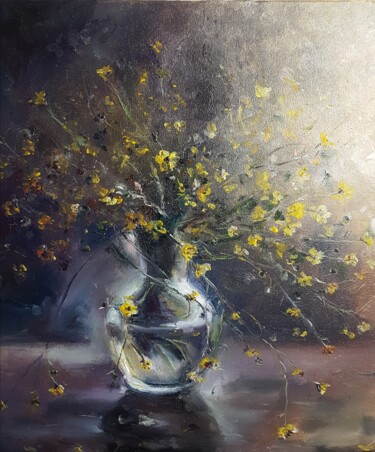 Картина под названием "Солнечный свет" - Натали  Дидух, Подлинное произведение искусства, Масло Установлен на Деревянная рам…