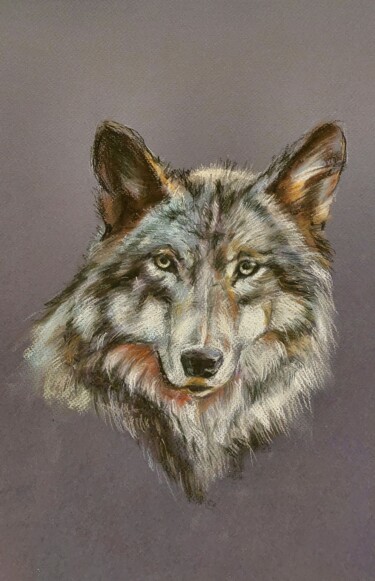 제목이 "Волк"인 미술작품 Натали  Дидух로, 원작, 파스텔