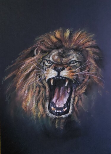 Картина под названием "Царь" - Натали  Дидух, Подлинное произведение искусства, Пастель