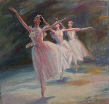 "Mysterios Wilises" (balet Giselle) Peinture intitulée ""Mysterios Wilises"…" par Alisa Gibet, Œuvre d'art originale, Huile