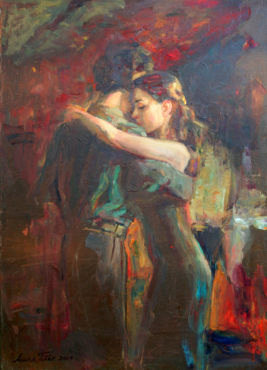 Painting titled "Tango" by Alisa Gibet, Original Artwork, Oil