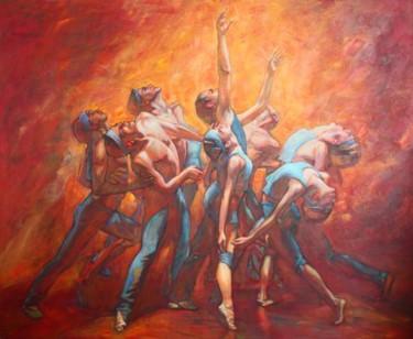 Картина под названием "" Scene from ballet…" - Alisa Gibet, Подлинное произведение искусства, Масло