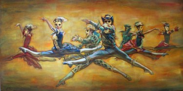 Painting titled ""ballet Anna Kareni…" by Alisa Gibet, Original Artwork, Oil